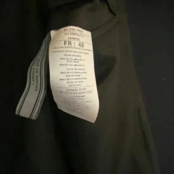 AMI Paris Wool and Cashmere Blend Navy Blue Coat Sz M - Picture 12 of 14